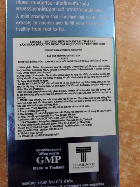 Dầu gội chống rụng tóc CRUSET nhập khẩu Thái Lan