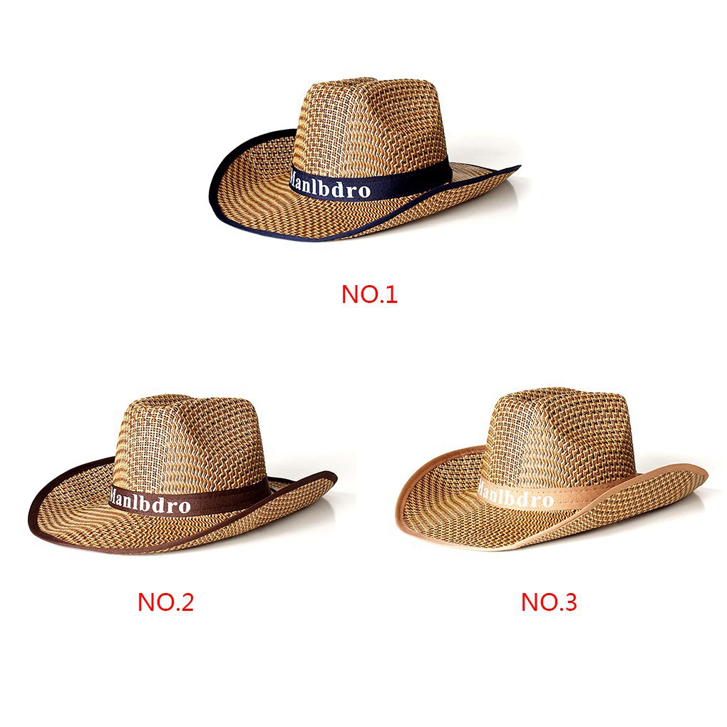 Mũ cói vành rộng thời trang cho nam