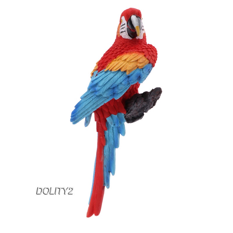 Đồ trang trí Chim Vẹt Bằng Nhựa Resin Tự Nhiên Nhiều Màu Sắc Để Bàn Trang Trí