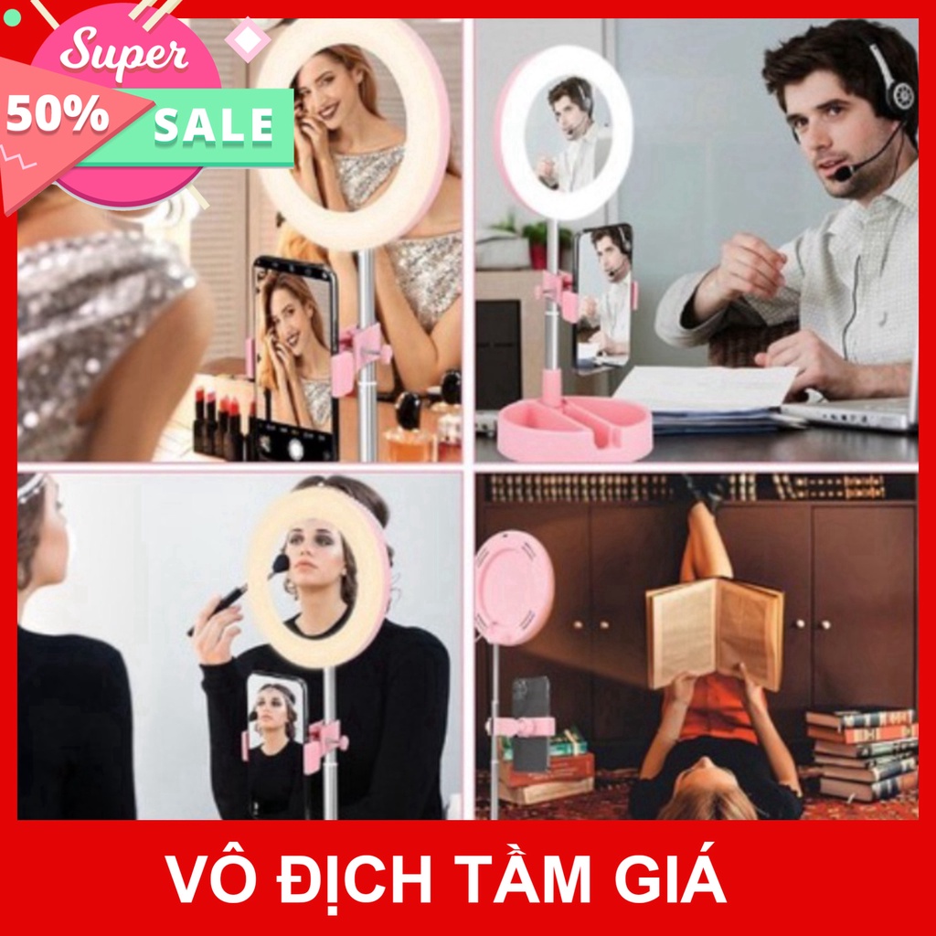 (Sale) Đèn Livestream Gấp Gọn, Đèn Led, Đèn Chỉnh 3 Màu,Có Gương Trang Điểm. Livestream, Tiktok, Bigo, FB P TGPK8999