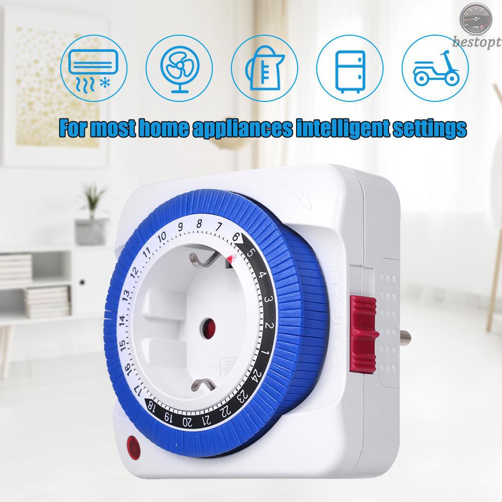 B&O 24 Hours Plug-in Timer Switch Mechanical Timing Socket Time Controller