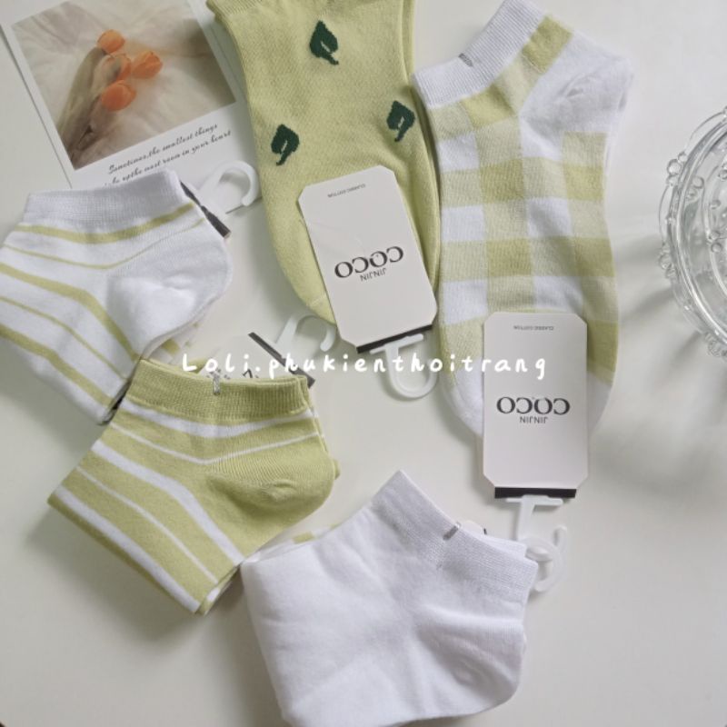 Tất Vớ Nữ Cổ Ngắn In Hình Dễ Thương Phong Cách Hàn Quốc Cho Nữ (TN002)