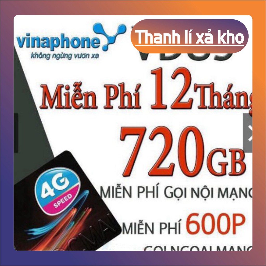 XẢ KHO HANG  SIM VINA D60G,VD89, VD149 ĐÃ DK GÓI 1 NĂM 6GB/NGÀY, 200 PHÚT ngoại mạng, miễn phí nội mạng MUA 1 LẦN DÙNG