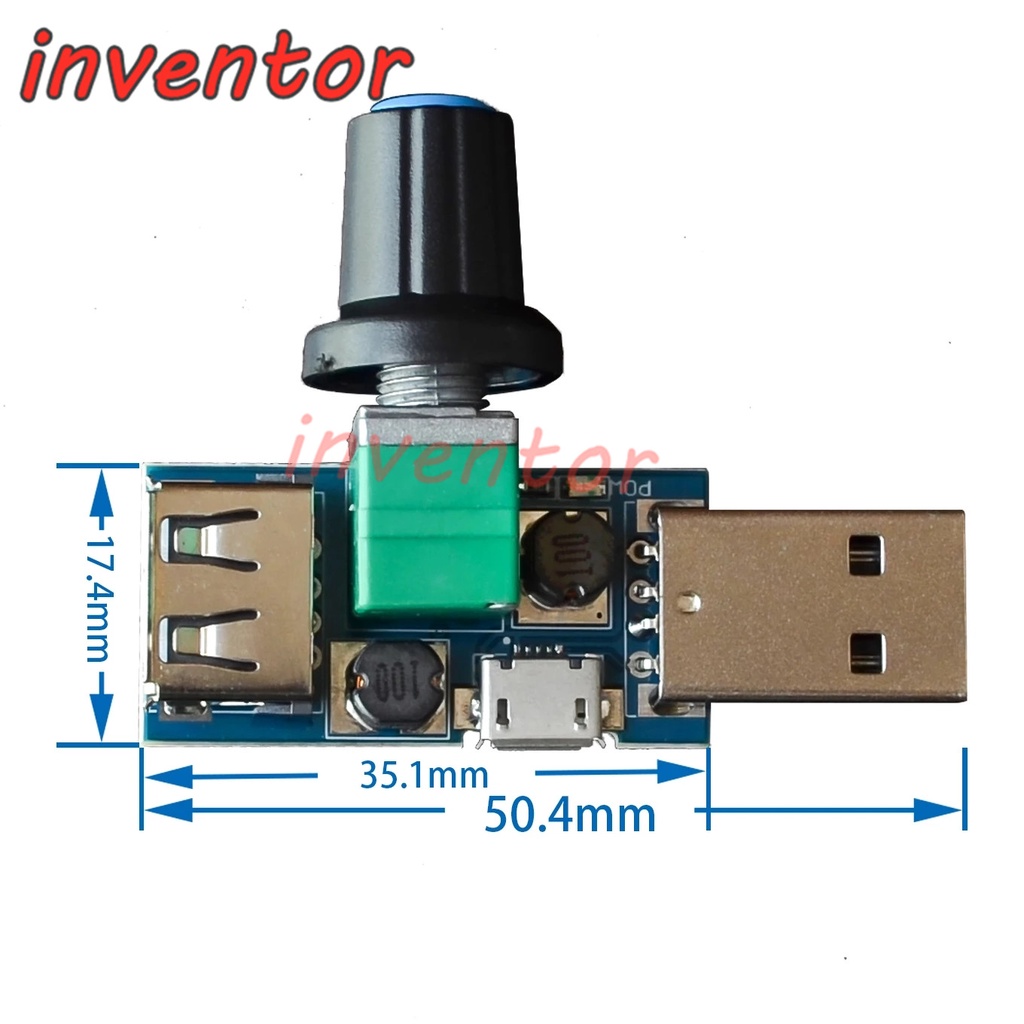 Mạch điều chỉnh tốc độ quạt gió USB Dc 4V-12V 5W