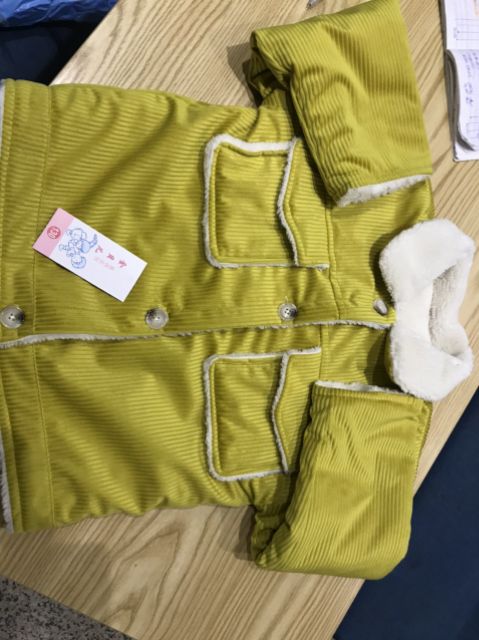 Áo khoác nhung tăm lót lông ấm siêu ngầu cho bé trai