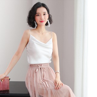 áo 2 dây_áo Hai Dây Lụa Cổ Đổ Cao Cấp_{có sẵn}