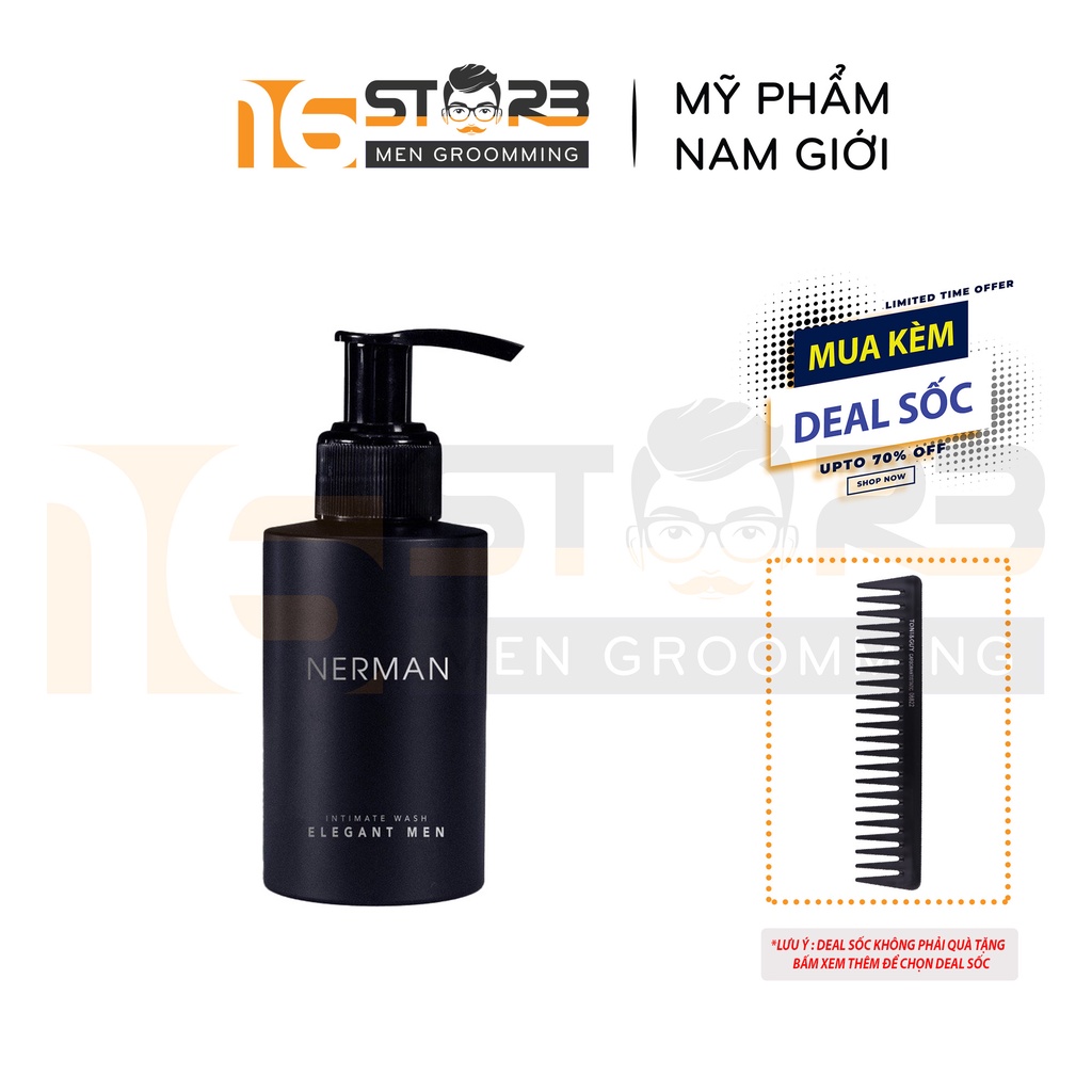 [Chính Hãng 100%] Dung dịch vệ sinh nam giới Nerman Elegant Men hương nước hoa cao cấp 100ml