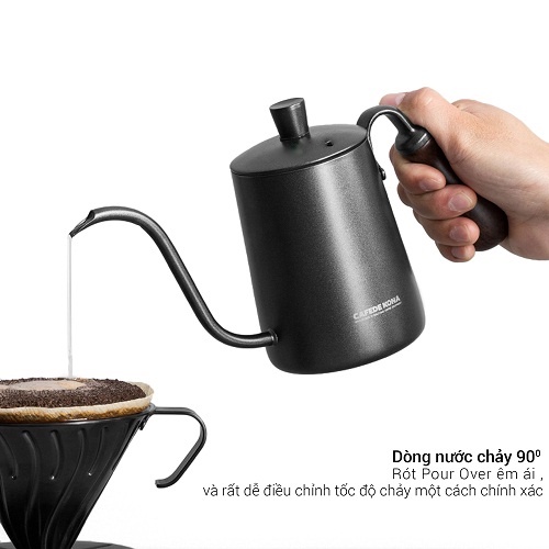 Ấm rót cà phê, ấm rót pour over, drip Cafede Kona màu đen – Chính hãng