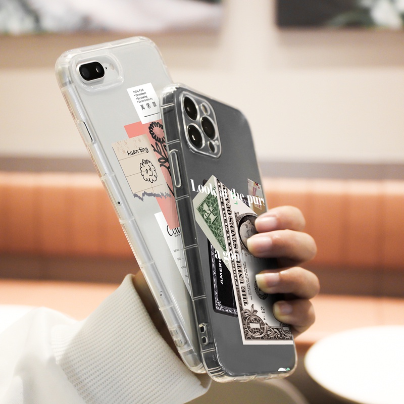 Ốp lưng iphone Ốp điện thoại Suntaiho TPU trong suốt in hình tranh lọ hoa cho IPhone 13 12 11 Pro Max X Xs Max XR 8 7 6 6S Plus