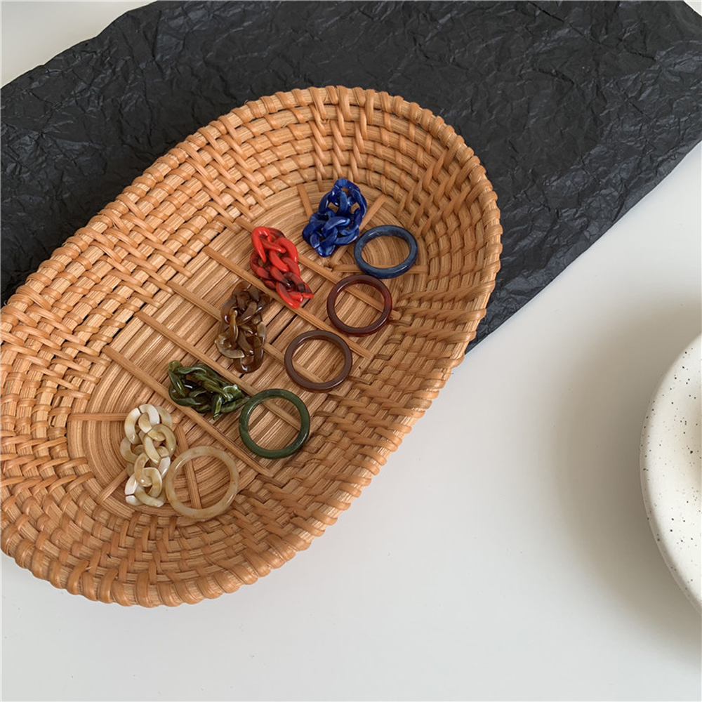 Set Nhẫn Đeo Tay Kim Loại Đính Đá Vintage Cho Nữ