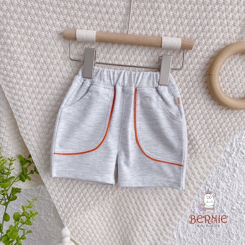 Quần sooc hè bé trai Bernie chất da cá phối túi cho bé từ 8-21kg - 22Q020