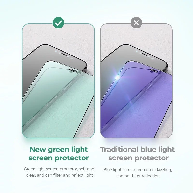 Kính Cường Lực iPhone 12 Pro Max Chống Tia Sáng Xanh Joyroom  Kính Xanh Lá Full Màn iPhone 12 Pro Max Anti Blue Light