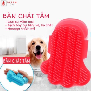 Găng tay tắm cho chó mèo cao su mềm - Phụ kiện thú cưng G04