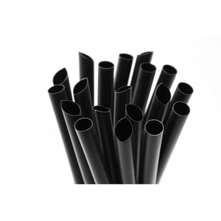 1 bọc ống hút trân châu đen nhọn trơn 500 gram