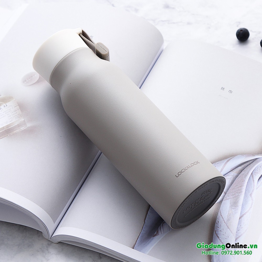 [Lock&amp;Lock] Bình Giữ Nhiệt Name Tumbler LHC4125 GRY 500ml Màu Xám