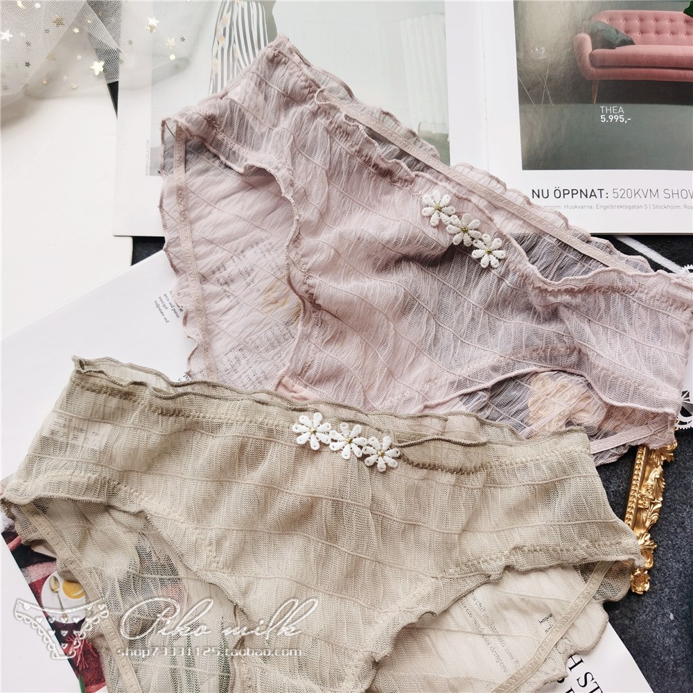 Quần lót nữ cao cấp ren lưới sexy 3 bông hoa cải B1 | BigBuy360 - bigbuy360.vn