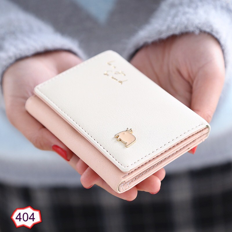 Ví Ngắn Nữ Cầm Tay Hình Chú Voi Love You So Much 404 Siêu Dễ Thương - Hazo
