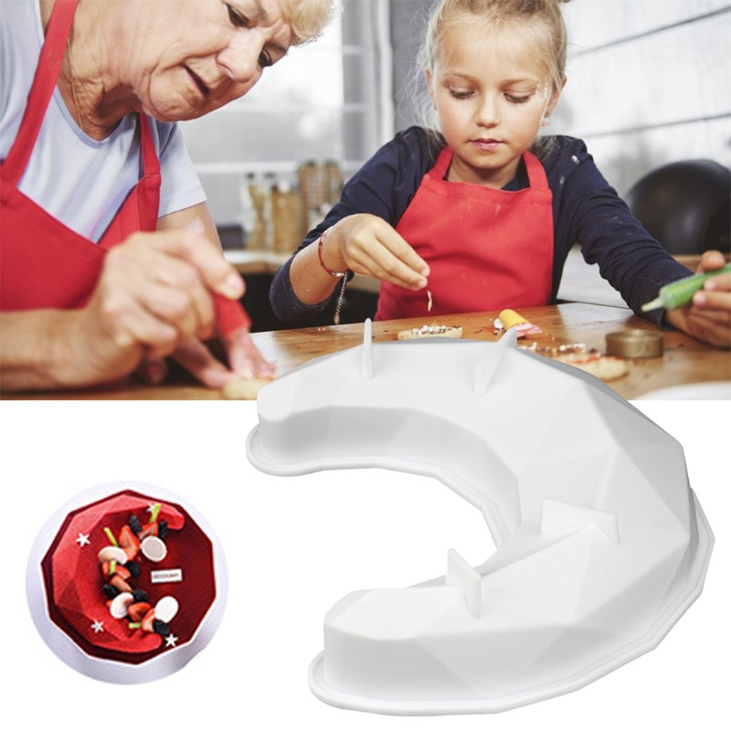 Khuôn Silicone Làm Bánh / Socola Hình Mặt Trăng / Kim Cương 3d