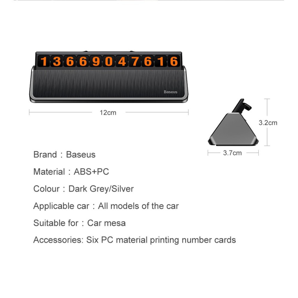 Bảng gắn số điện thoại trên taplo Ô tô hãng Baseus - Phụ kiện ô tô - làm sao để đổ ô tô an toàn mà không bị phá, phạt