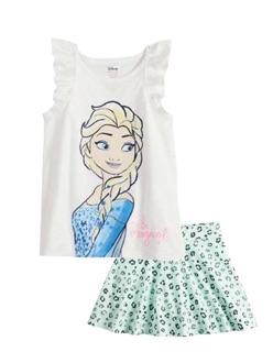 Set áo + chân váy bé gái Disney