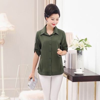 Hàng nhập Áo sơ mi nữ trung niên cao cấp kiểu dáng sang trọng NP1808