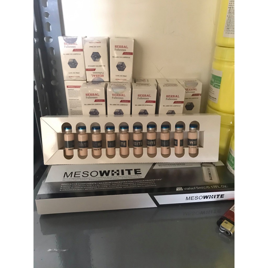 Cấy phấn Mesowhite phấn cấy trắng da cho spa giúp da trắng đẹp đều màu hộp 10 ống