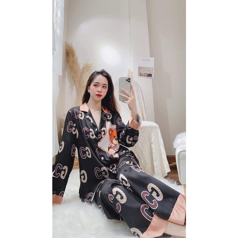 Bộ Đồ ngủ DR thiết kế - Bộ Pijama lụa Latin HÀNG SIÊU CẤP thoáng mát, mềm mịn