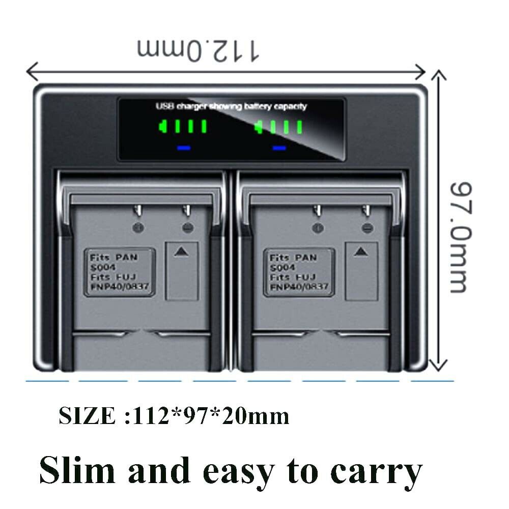 Bộ Sạc Pin Kép Cho Pentax D-Li8 Li85 Optio SV SVi T10 T20 W10 W20 WP WPi X