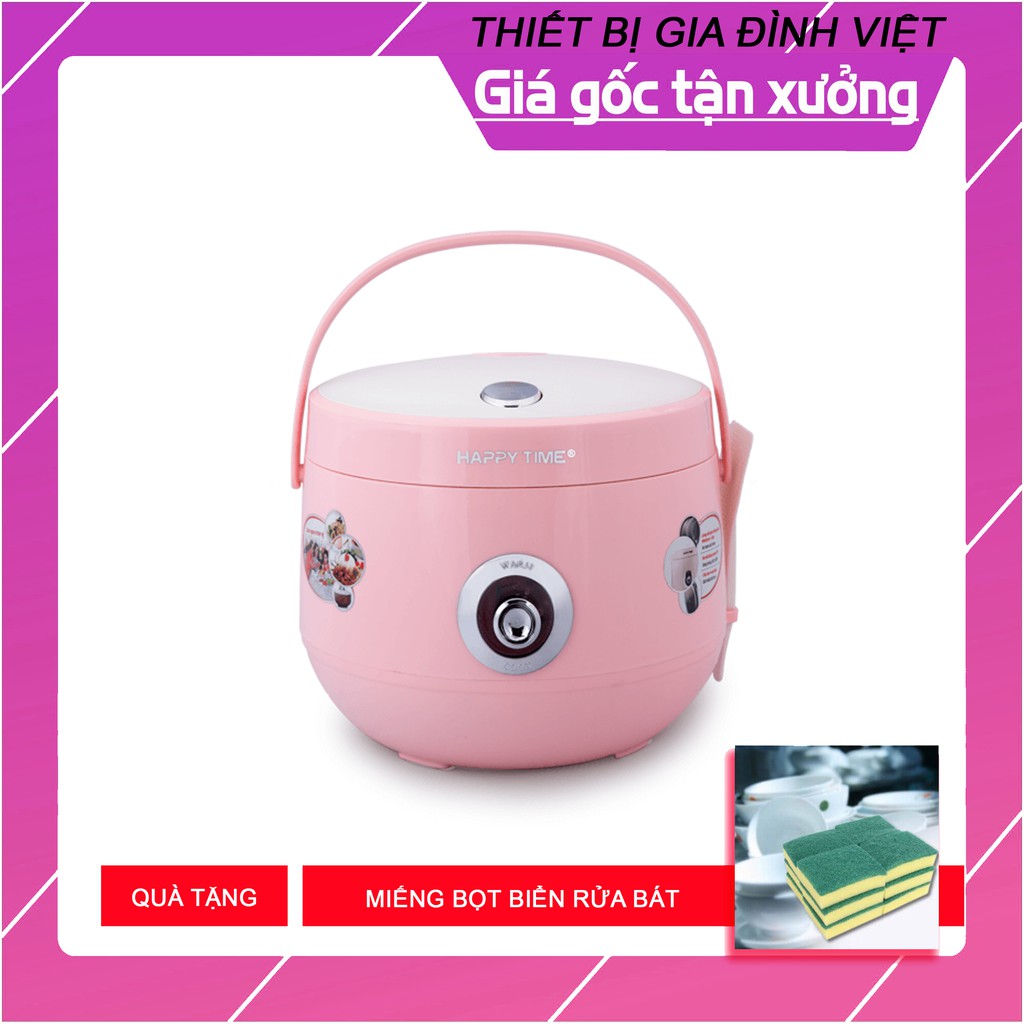 NỒI CƠM ĐIỆN 1.8L HAPPY TIME HTD8521P HÀNG MỚI 100% + Tặng miếng bọt biển rửa bát