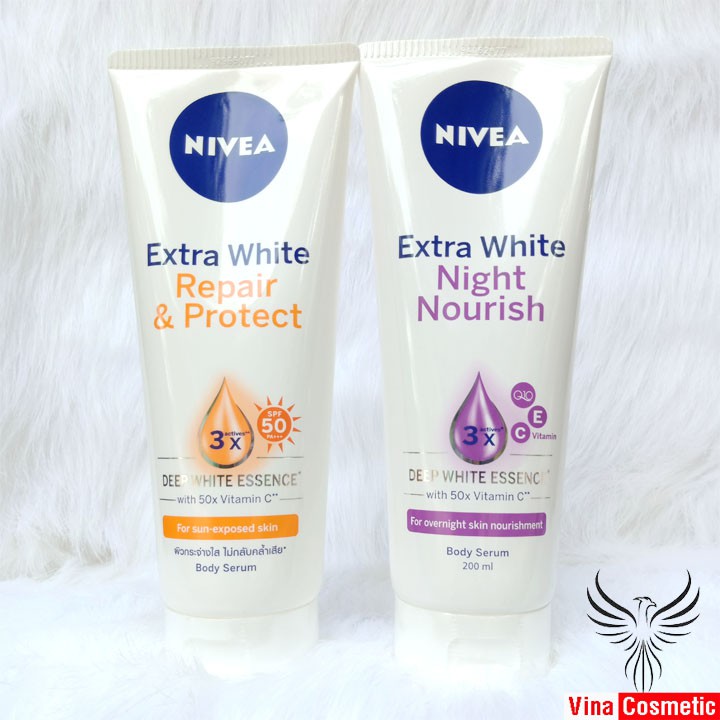 Serum Dưỡng Trắng Da Ban Ngày 180ml Hoặc Dưỡng Trắng Da Ban Đêm Nivea 200ml