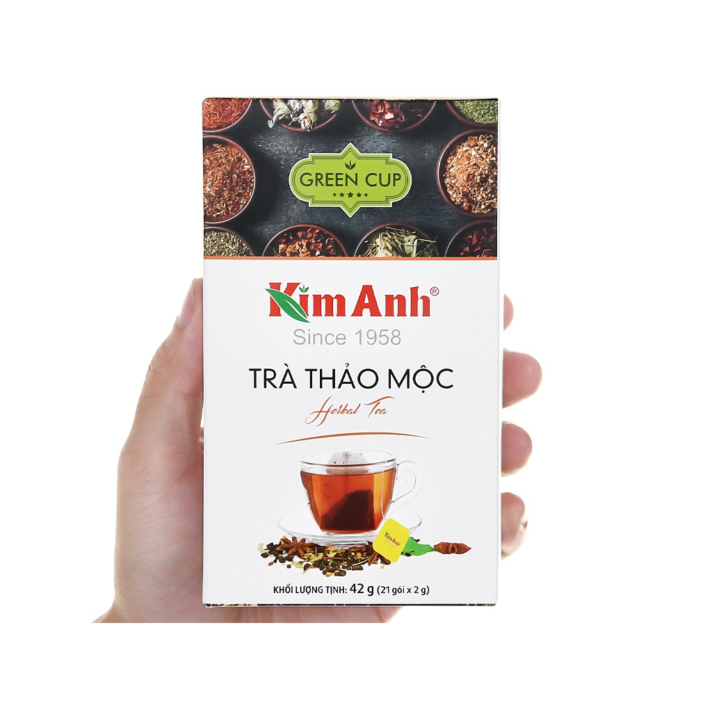 Trà túi lọc Kim Anh Green Cup Thảo Mộc hộp 21 túi