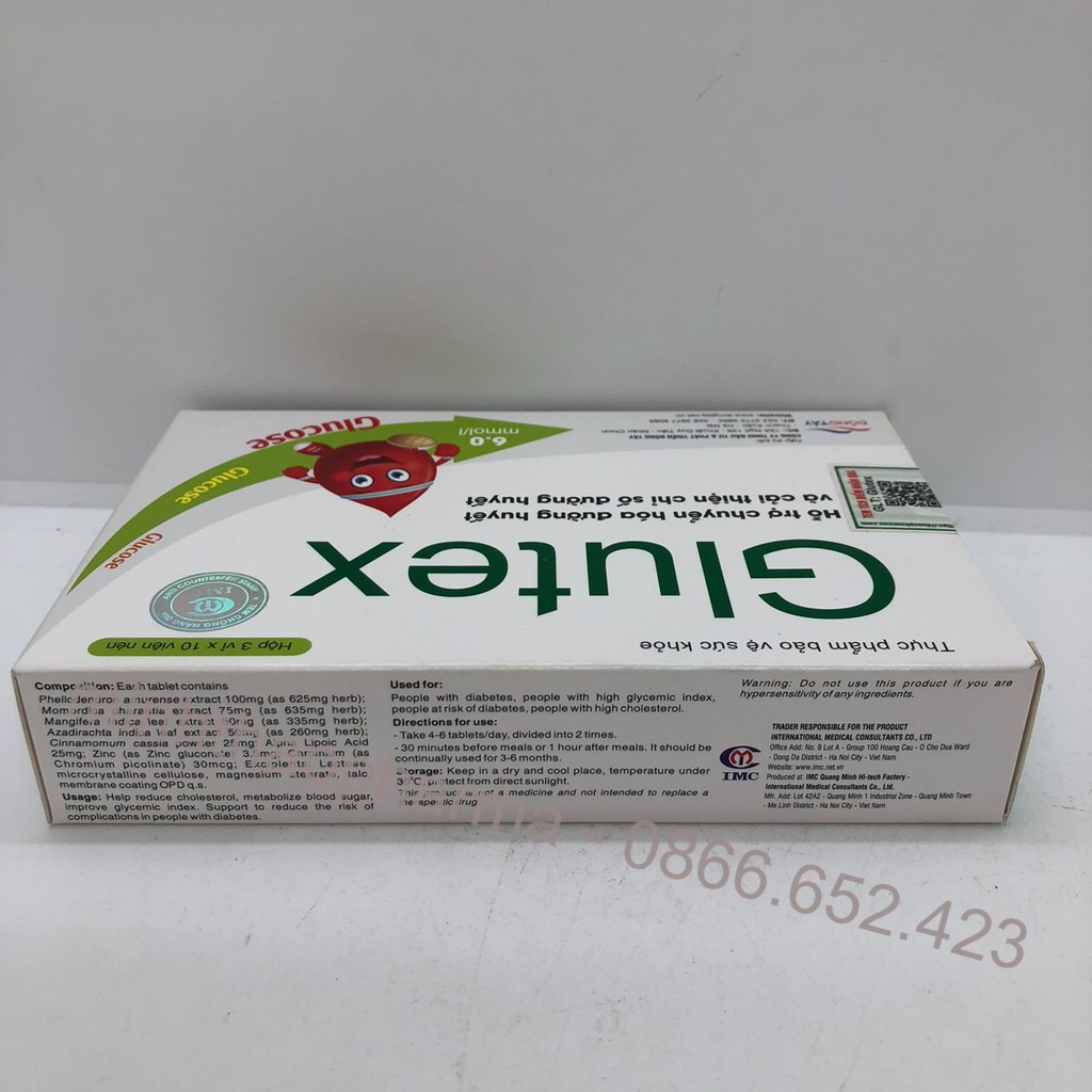 [CHÍNH HÃNG ] GLUTEX HỘP 30 Viên