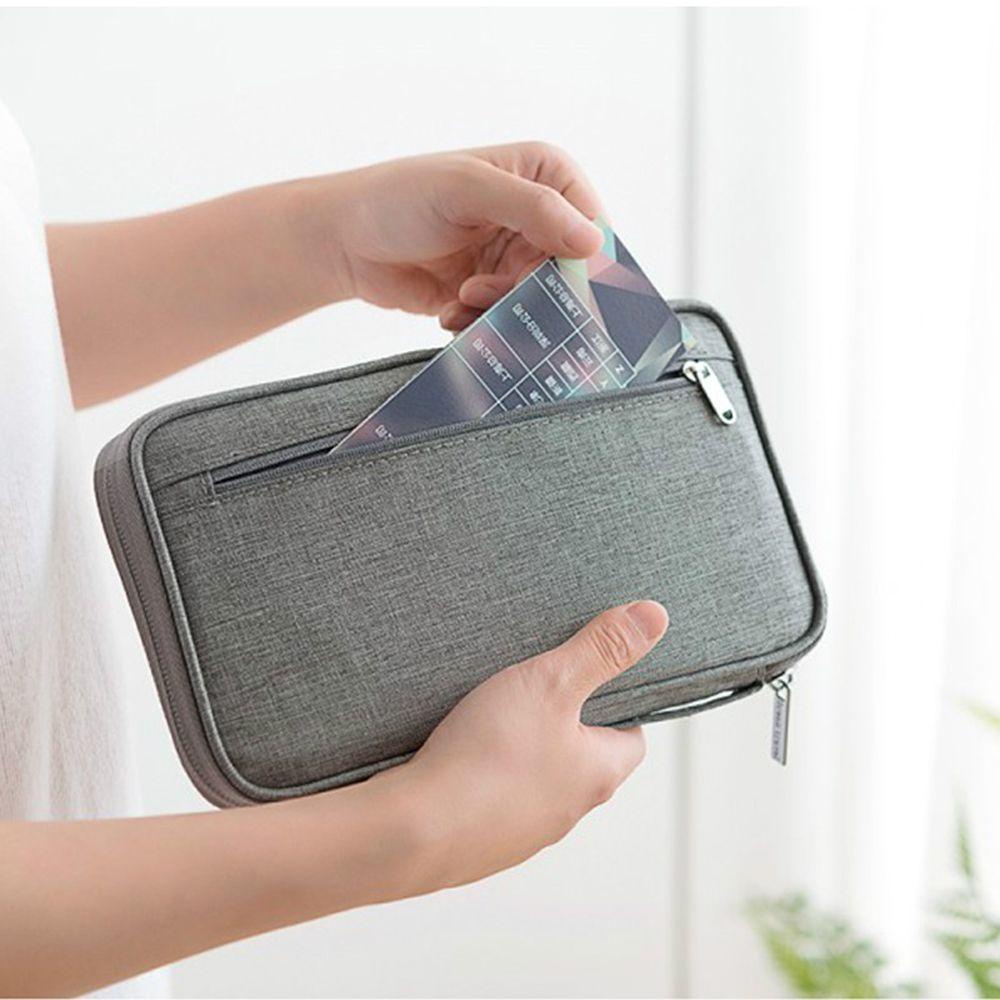 Ví Đựng Hộ Chiếu / Thẻ Tín Dụng Chống Thấm Nước Có Khóa Kéo Tiện Dụng Mang Theo Du Lịch