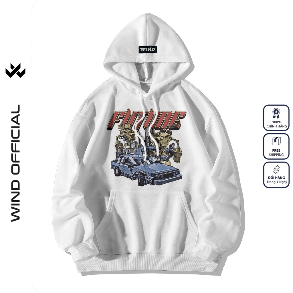 Áo hoodie unisex form rộng WIND bản Premium nỉ ngoại FUTURE nam nữ oversize ulzzang