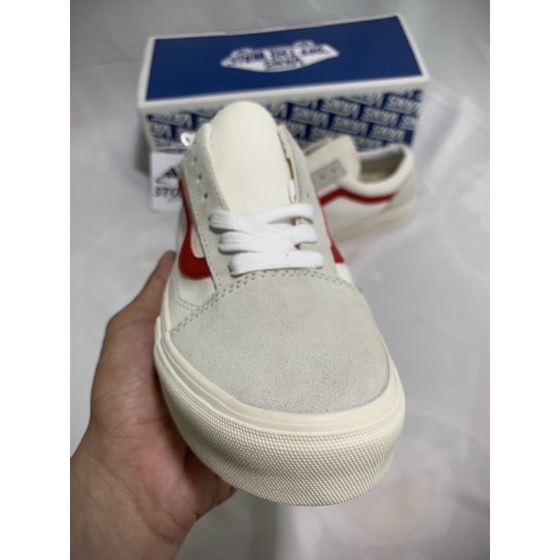 Giày Van Sọc Đỏ Chuẩn 1:1 Box Xanh Da lộn Xinh Xinh | BigBuy360 - bigbuy360.vn