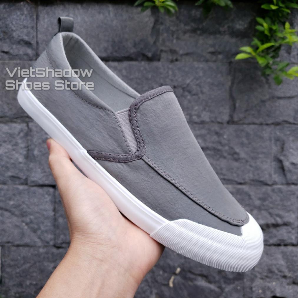 Slip on nam LEYO - Giày lười vải nam - Vải polyester màu xám - Mã SP A1109 JOU