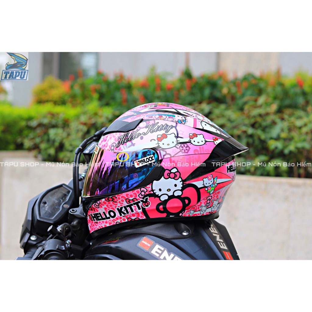 [FREESHIP] MŨ BẢO HIỂM FULLFACE 1 KÍNH  ROYAL M138B LÊN TEM HELLOKITTY