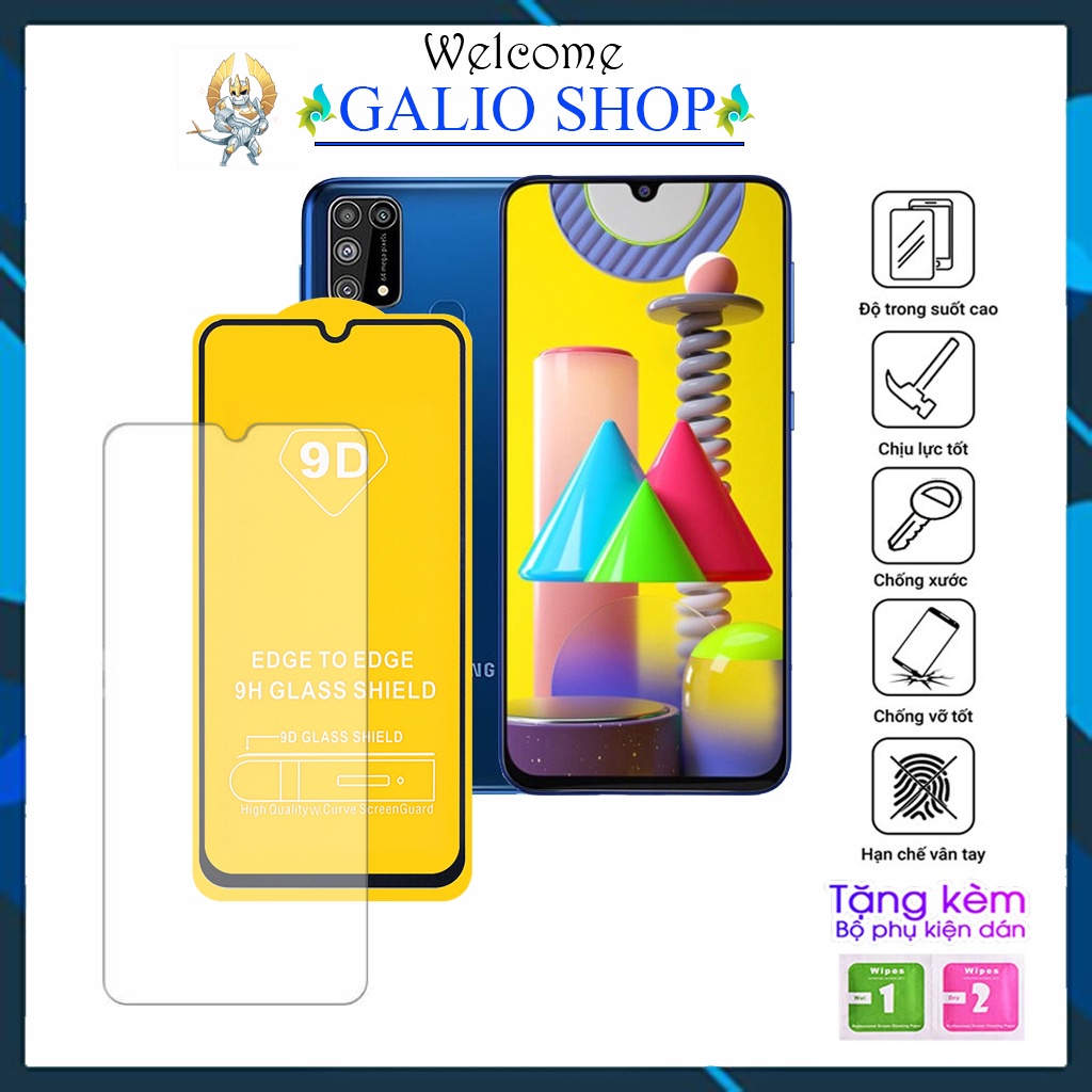 Kính Cường Lực Samsung M21 M31 M30 M30s Full Màn Trong Suốt Cảm Ứng Mượt Tặng Kèm khăn lau chống rơi vỡ màn hình
