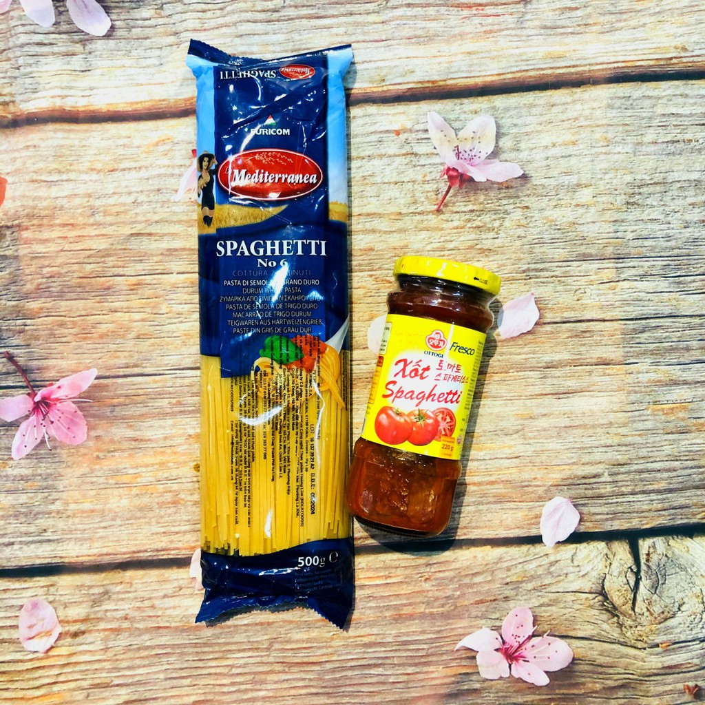 Combo Mì Ý SPAGHETTI EURICOM kèm Sốt Spaghetti 220G