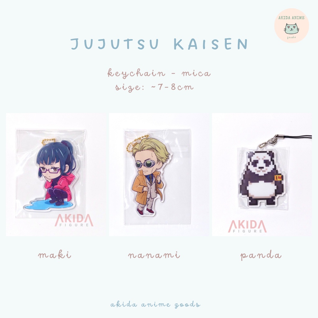 [OFF] keychain/ móc khoá mica chính hãng maki/ nanami/ panda -  anime jujutsu kaisen