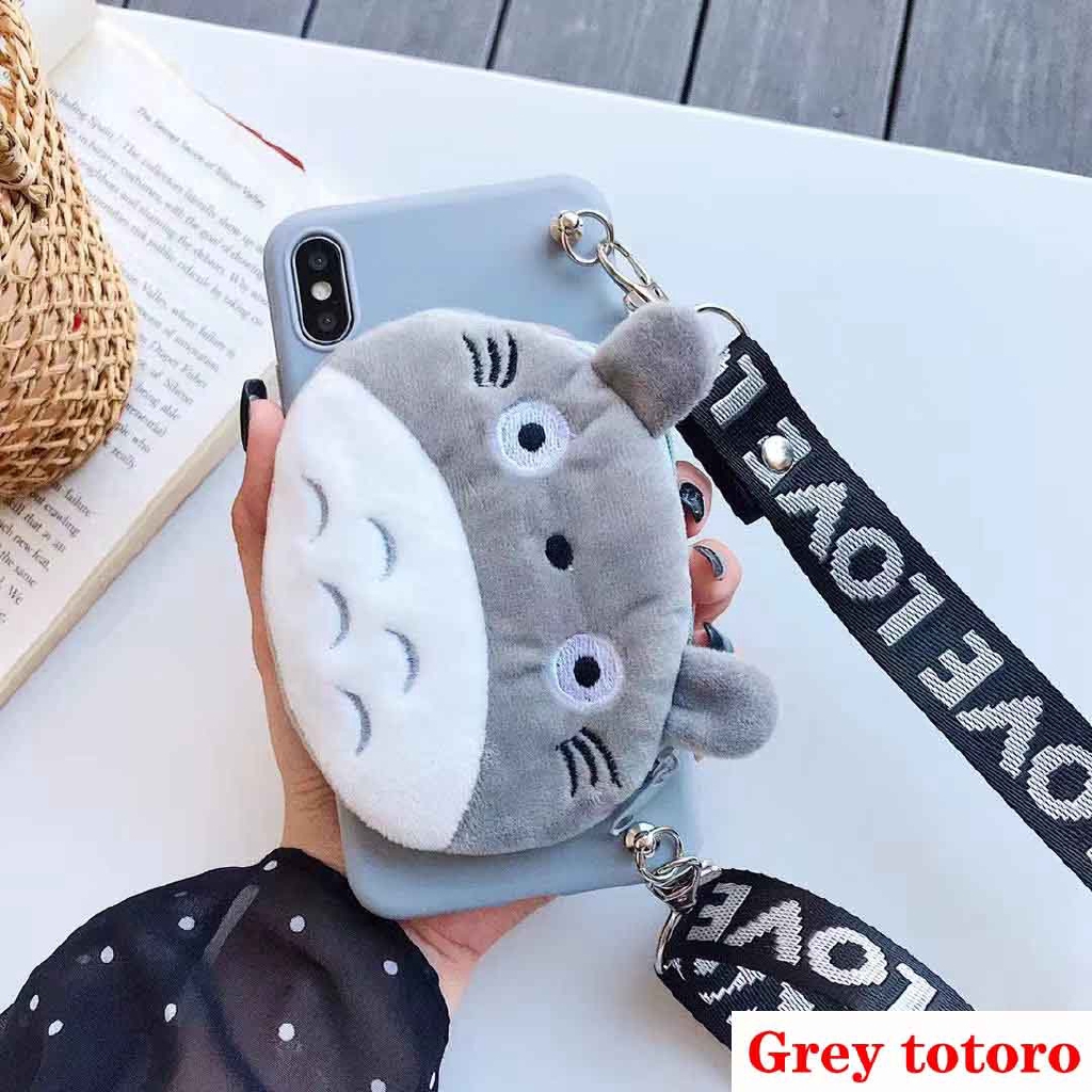 Ốp điện thoại kiêm ví kiểu hoạt hình có dây đeo cho Samsung Galaxy M20 M30 A10S A20S A30S A40S A50S A2 core S10-5G