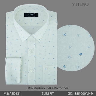 Áo sơ mi nam dài tay vitino chất vải bamboo