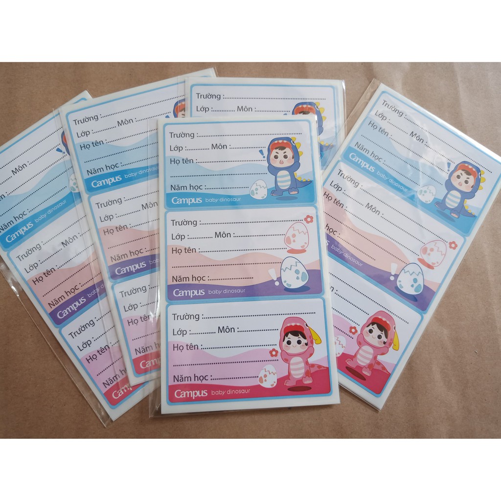Nhãn vở Campus Zoo 2 12c/túi