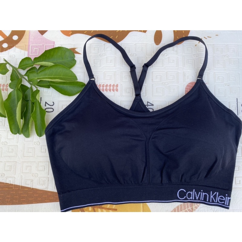 Áo tập Sport bra Calvin Klein black XL chính hãng