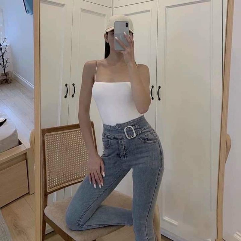 Áo hai dây nữ croptop bản to sợi bún dáng ôm body đẹp DUKO FASHION | BigBuy360 - bigbuy360.vn