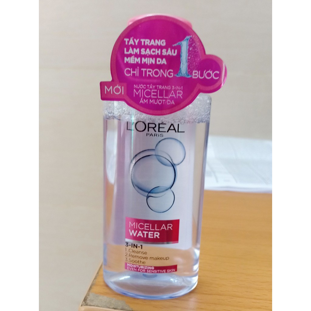 Nước tẩy trang cho mọi loại da L'Oreal Paris 3-in-1 Micellar Water 95ml