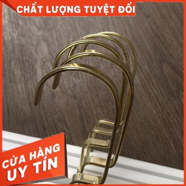 Móc kẹp quần áo gỗ Sơn trắng đầu móc mạ vàng đầu kẹp mạ vàng cao cấp.