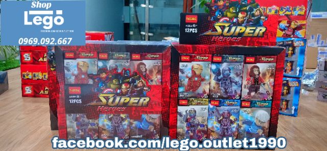 Xếp hình Scarnet Witch Quick Silver Iron Man Heroes The Avengers Age of Ultron Lego Minifigures Decool 0217 0222