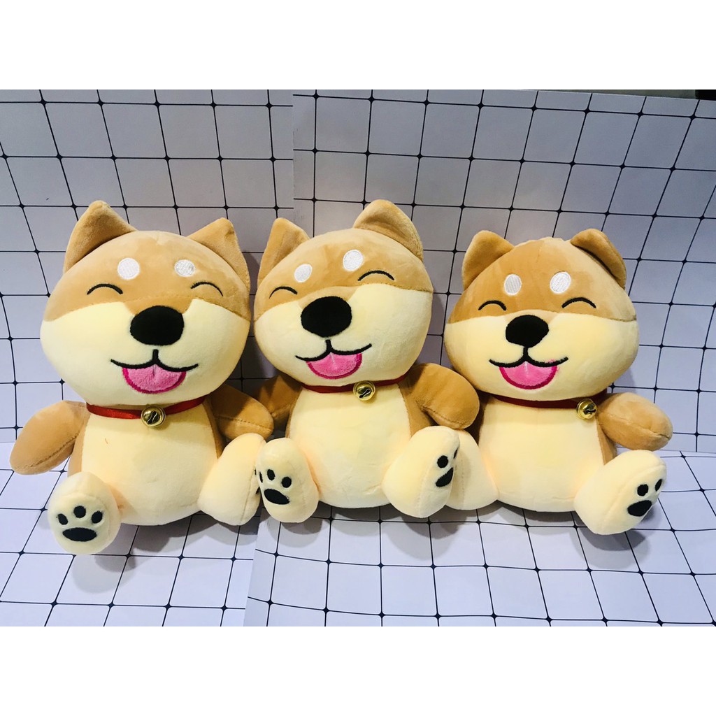 shiba bông chó bông gấu bông 25cm G25B36 cún bông shiba mặc áo thú 10cm