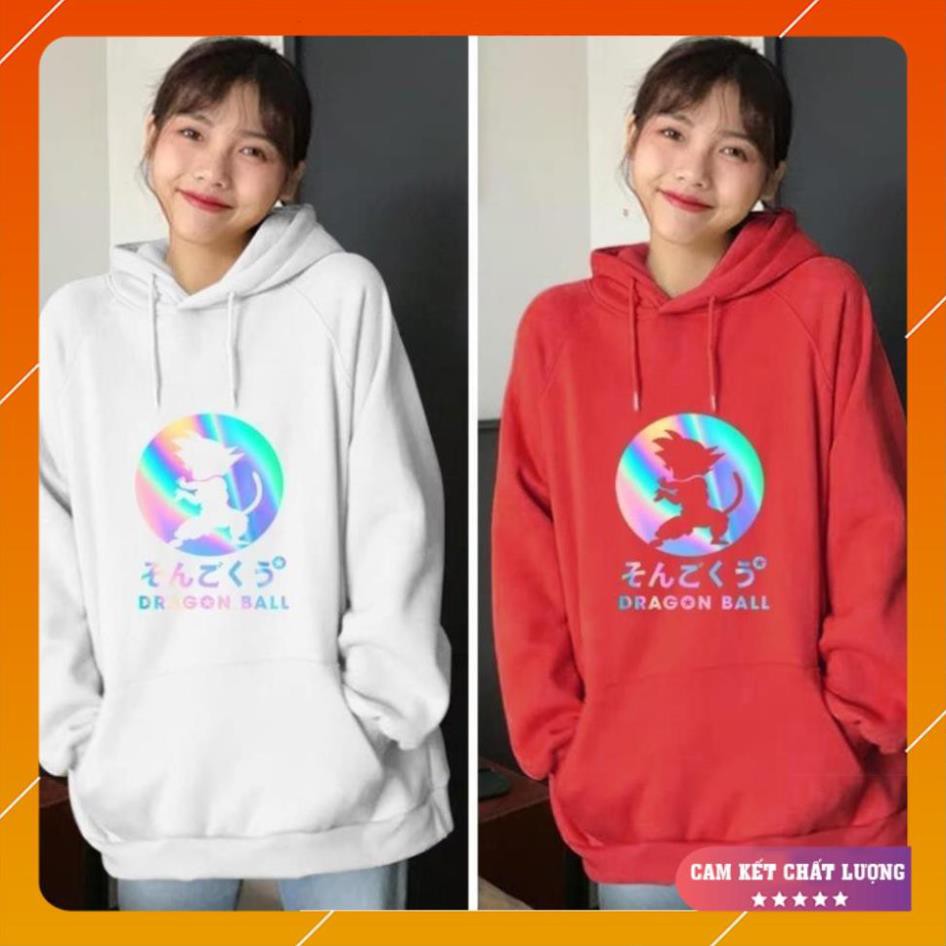 - Áo khoác hoodie phản quang,áo nỉ unisex Dragon Ball êm ái, Freesize cho nam và nữ - KN33 .